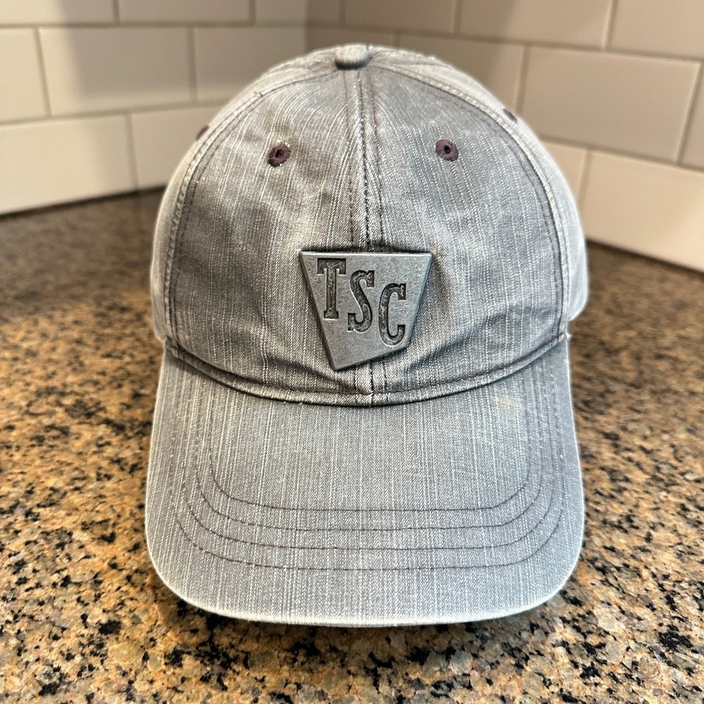 Tractor Supply Company TSC Hat Strap Back Adjustable Gray Cotton‎ Dad Cap